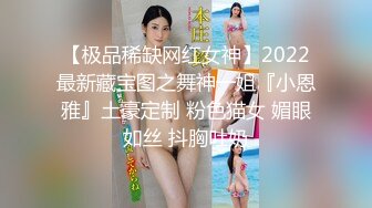 【极品稀缺网红女神】2022最新藏宝图之舞神一姐『小恩雅』土豪定制 粉色猫女 媚眼如丝 抖胸吐奶