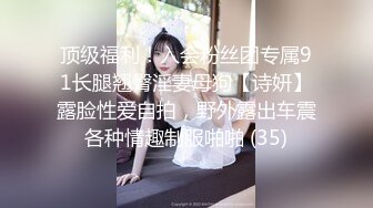 顶级福利！入会粉丝团专属91长腿翘臀淫妻母狗【诗妍】露脸性爱自拍，野外露出车震各种情趣制服啪啪 (35)