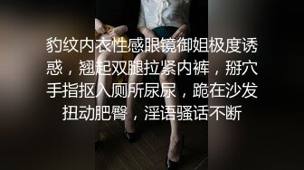 豹纹内衣性感眼镜御姐极度诱惑，翘起双腿拉紧内裤，掰穴手指抠入厕所尿尿，跪在沙发扭动肥臀，淫语骚话不断